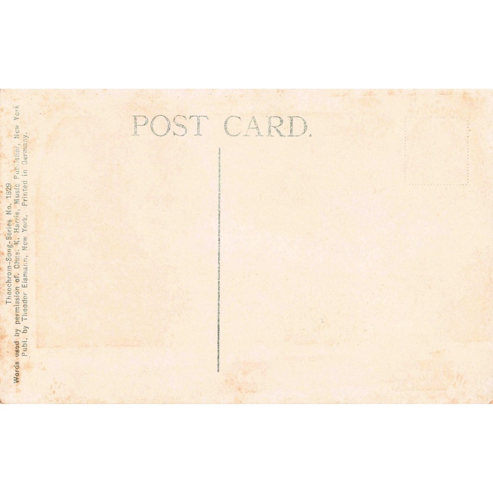 Antique Postcard Thaochrom Song Series 1629 Woman Lily Pond Theodor Eismann - Picture 2 of 2